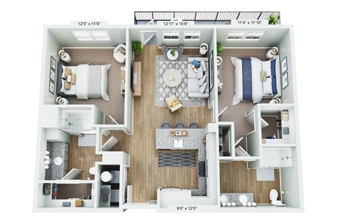 bedroom floor plan an open concept living space with a wood floor, transparent png download